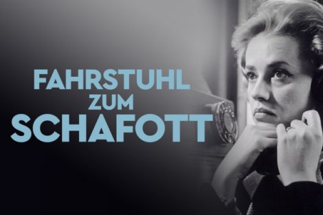 Schwarz-weißes Porträt einer Frau, daneben der Filmtitel