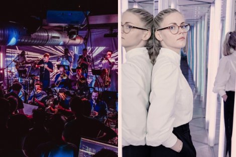 Collage von Künstler:innenporträts