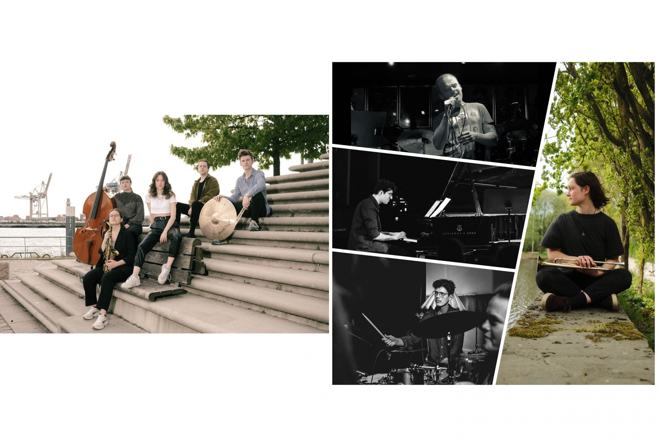 Die Gruppen Cansu Arat Ground und The truth about Eve, jeweils mit Instrumenten